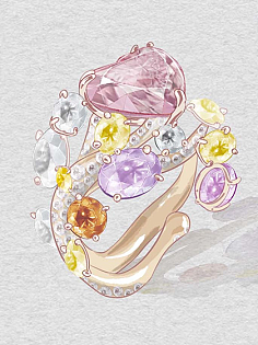 珠宝设计手绘Jewellery Illustration